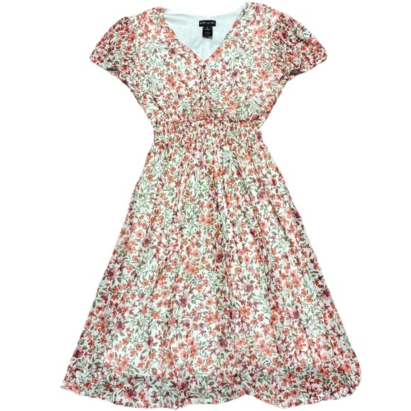 Kate And Lily Dresses & Skirts - Kate and Lily Floral Midi Dress Smocked Waist V Neck Cottagecore Size Small